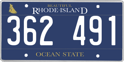 RI license plate 362491