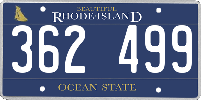 RI license plate 362499