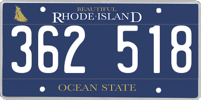 RI license plate 362518