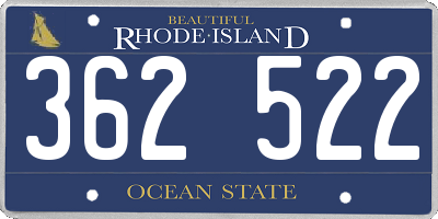 RI license plate 362522