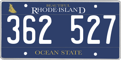 RI license plate 362527