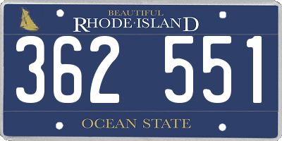 RI license plate 362551