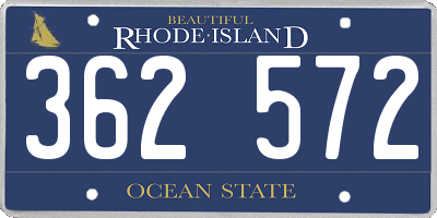 RI license plate 362572