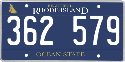 RI license plate 362579