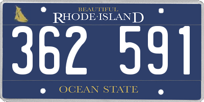 RI license plate 362591