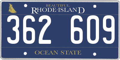 RI license plate 362609