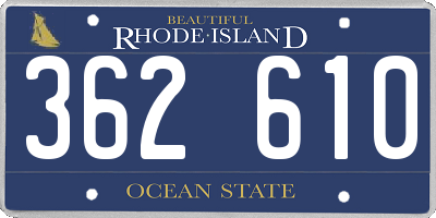 RI license plate 362610
