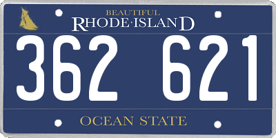 RI license plate 362621