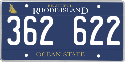 RI license plate 362622