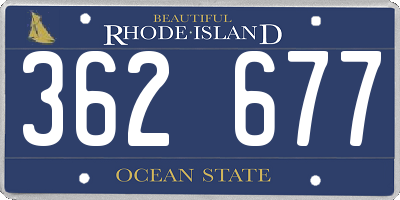 RI license plate 362677