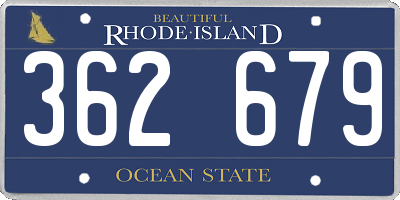 RI license plate 362679