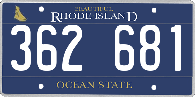 RI license plate 362681