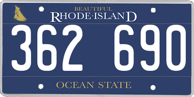 RI license plate 362690