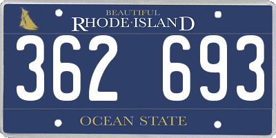 RI license plate 362693