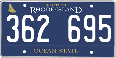 RI license plate 362695