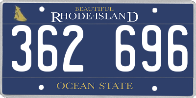 RI license plate 362696