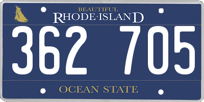 RI license plate 362705