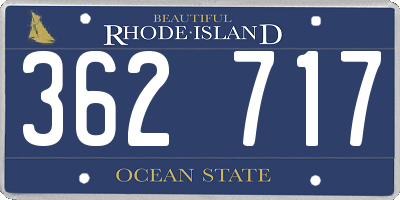 RI license plate 362717