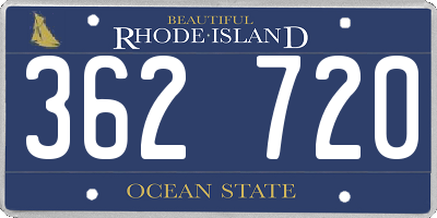 RI license plate 362720