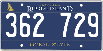 RI license plate 362729
