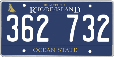 RI license plate 362732