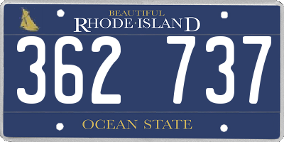 RI license plate 362737