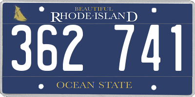 RI license plate 362741