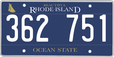 RI license plate 362751