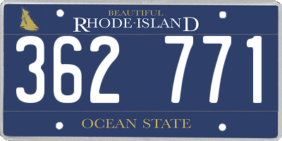 RI license plate 362771