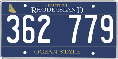 RI license plate 362779