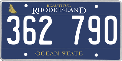 RI license plate 362790