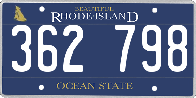 RI license plate 362798
