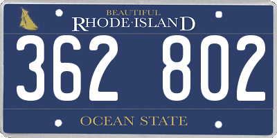 RI license plate 362802