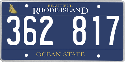RI license plate 362817
