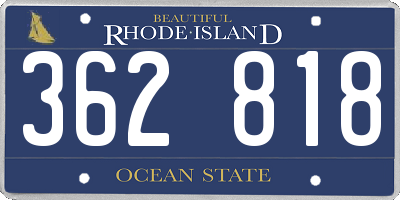 RI license plate 362818