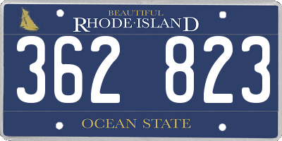 RI license plate 362823