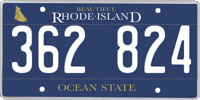 RI license plate 362824
