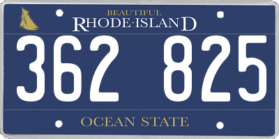 RI license plate 362825