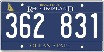 RI license plate 362831