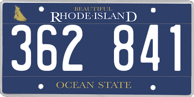 RI license plate 362841