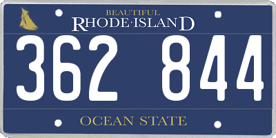 RI license plate 362844