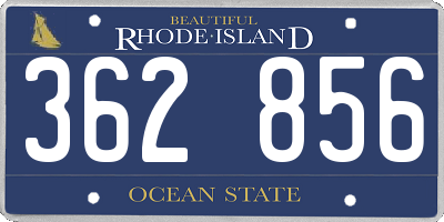 RI license plate 362856