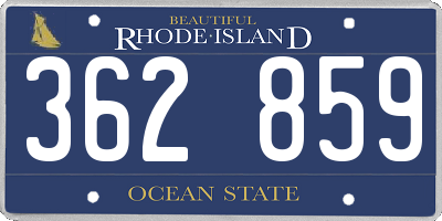 RI license plate 362859