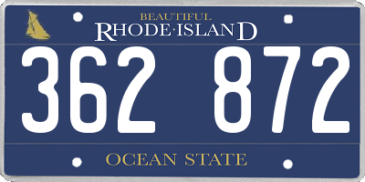 RI license plate 362872