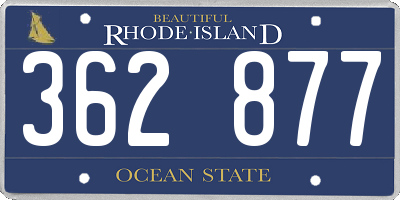 RI license plate 362877