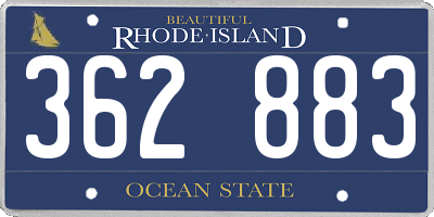 RI license plate 362883