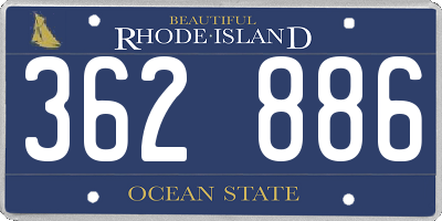 RI license plate 362886