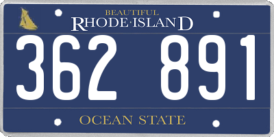 RI license plate 362891