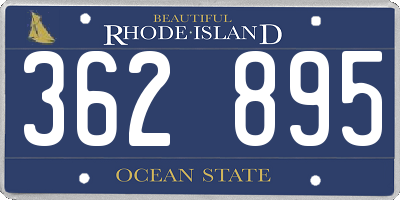 RI license plate 362895