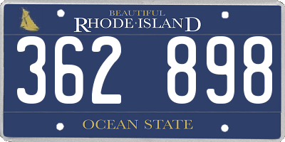 RI license plate 362898